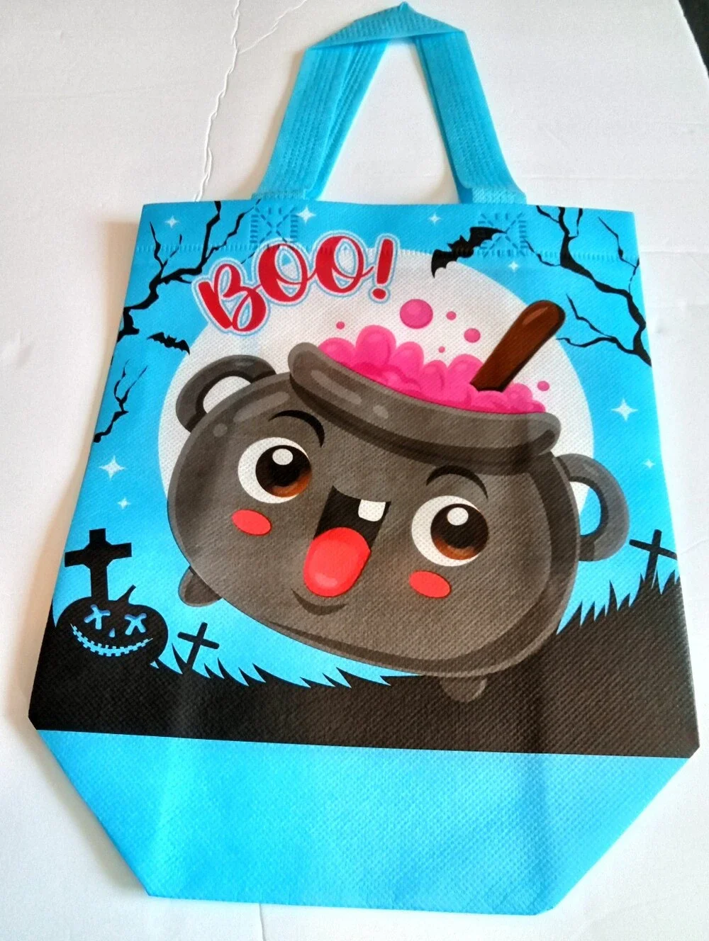 Kids Halloween Trick-or-Treat Tote Bag Set - Black & Blue